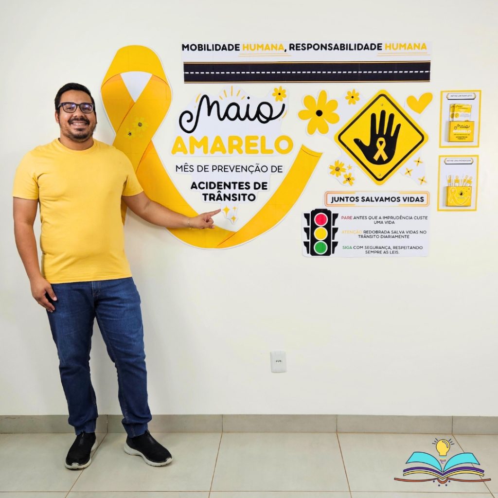 Painel – Maio Amarelo – Consciência - Alfabeteca ABC