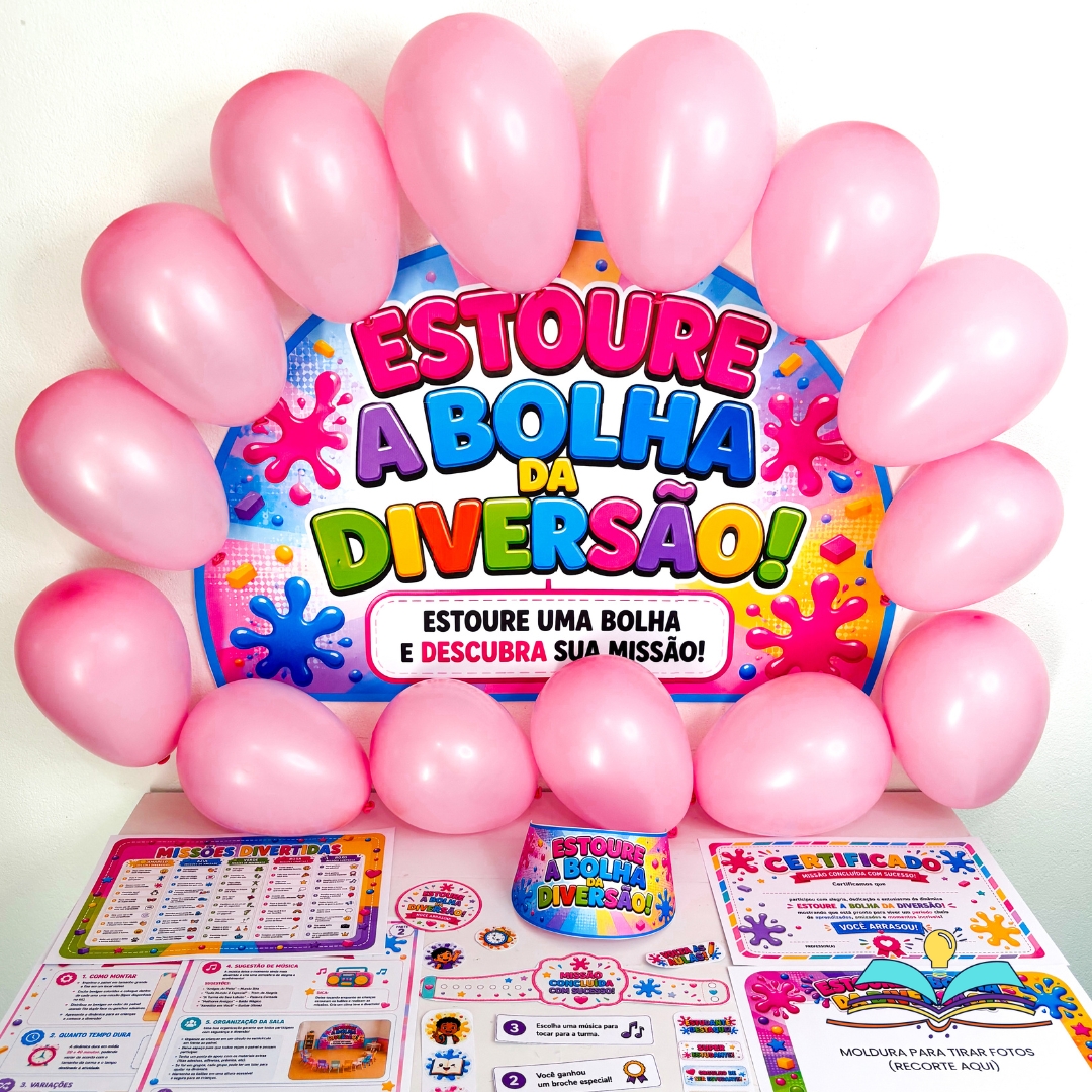 Kit de acolhimento com o tema Volta às Aulas, ideal para recepcionar os alunos por meio de missões interativas e atividades de integração em sala de aula.