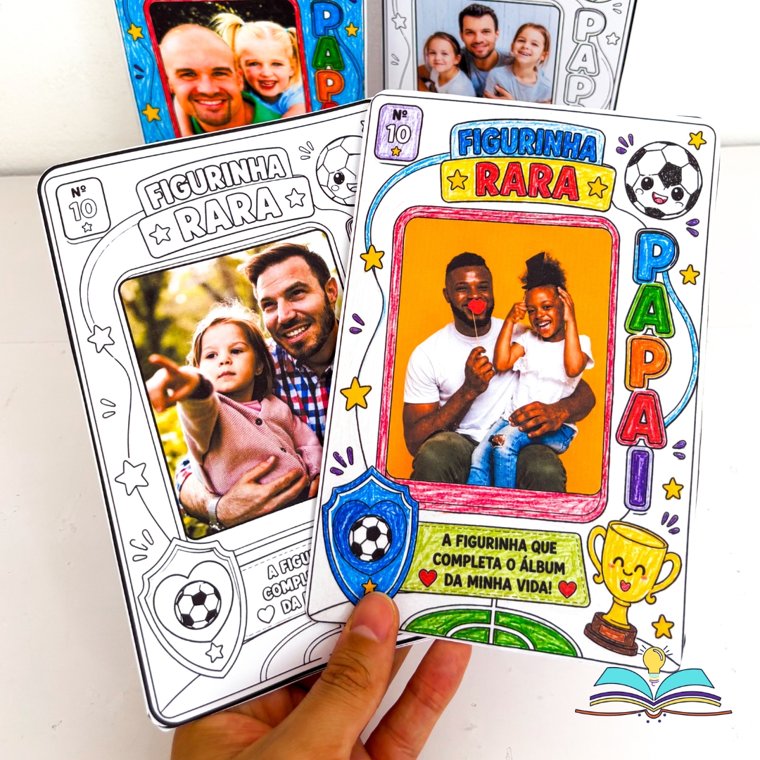 Lembrancinha com o tema Dia dos Pais, ideal para criar uma homenagem personalizada, com proposta de pintura, escrita e expressão afetiva para a Educação Infantil e o Ensino Fundamental.