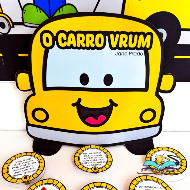 Luva de história com o tema Semana do Trânsito, ideal para contação de histórias e atividades sobre regras de trânsito, cidadania e segurança com crianças.