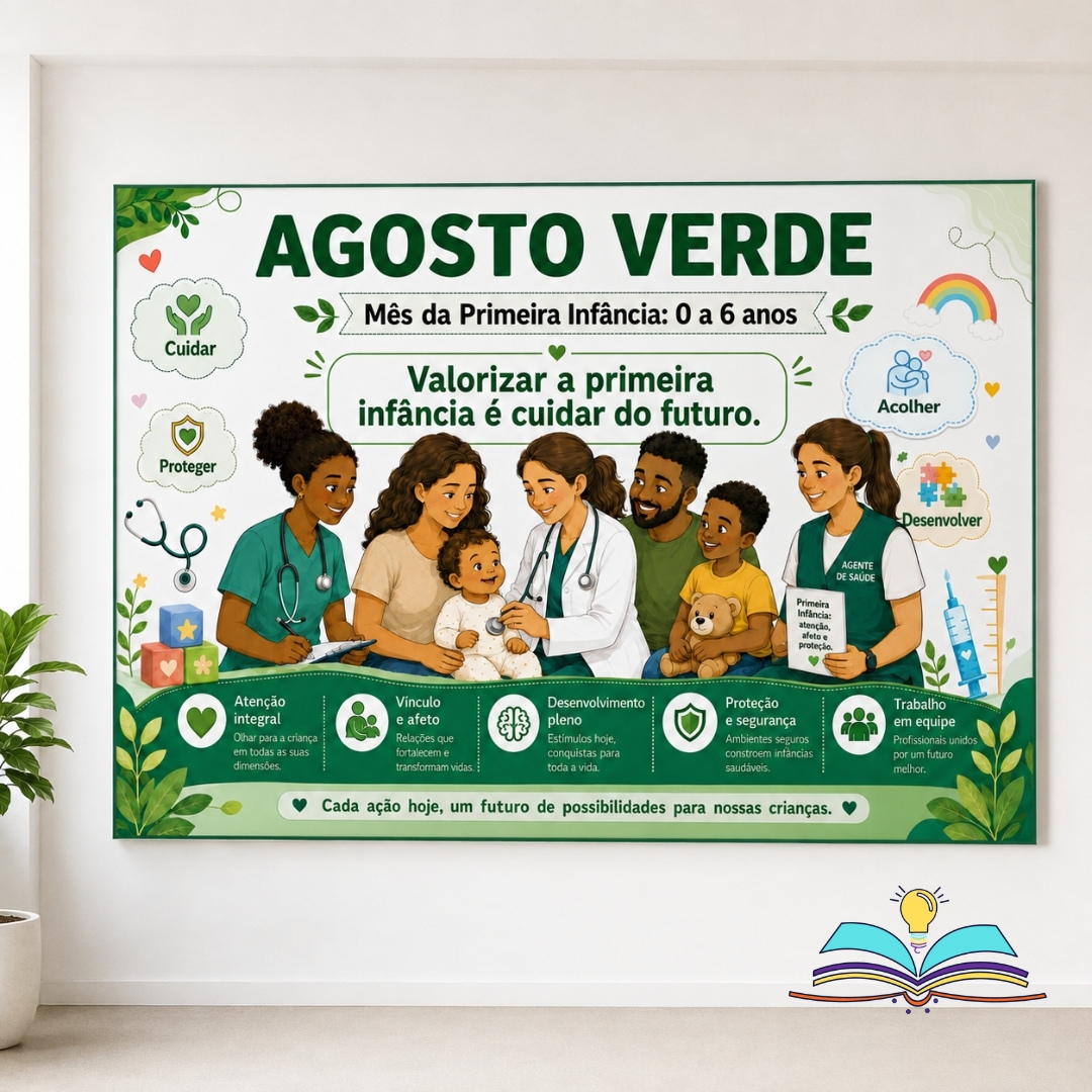 Agosto Verde destaca a importância da primeira infância, promovendo cuidado, proteção, saúde, afeto e oportunidades para cada criança crescer plenamente.
