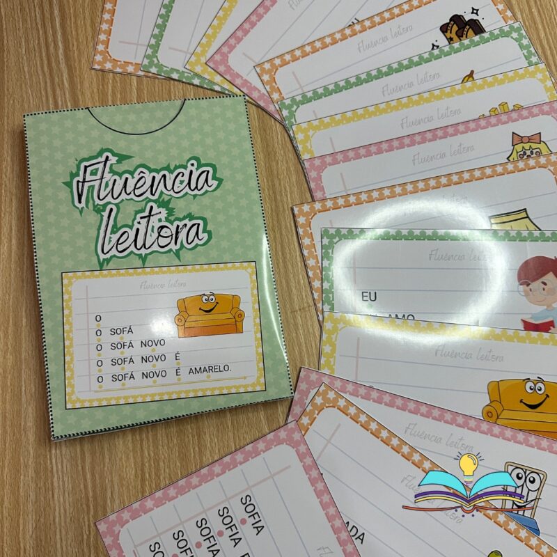 Recurso de fluência leitora, ideal para desenvolver agilidade, precisão, expressão e autonomia na leitura com crianças em fase de alfabetização.